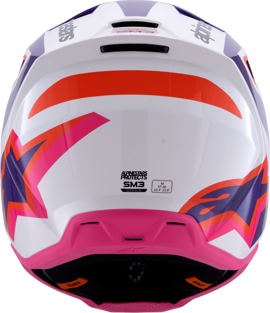 ALPINESTARS SM3 Helmet - Heat - Gloss White/Purple/Pink - XS 8301026-2052-XS