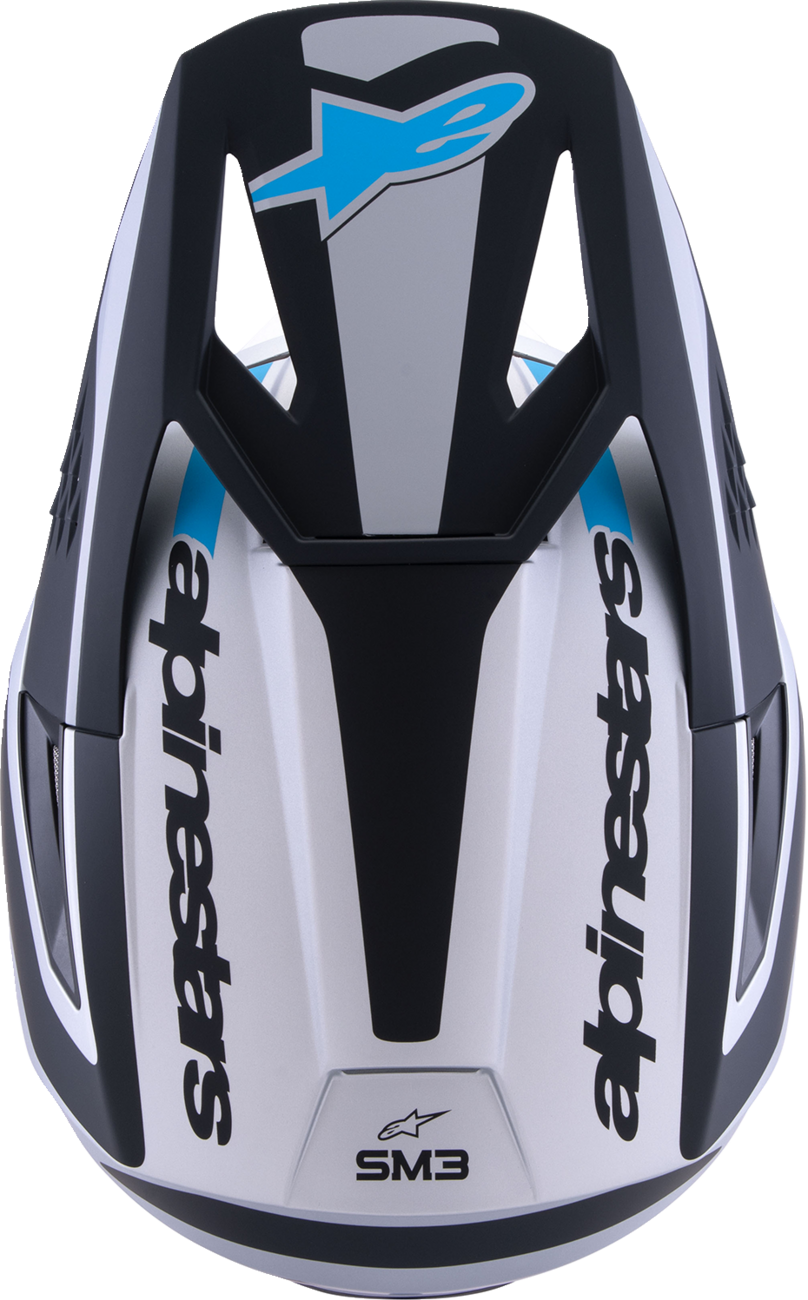 ALPINESTARS SM3 Helmet - Heat - Matte Silver/Blue/Black - Small 8301026-1949-S