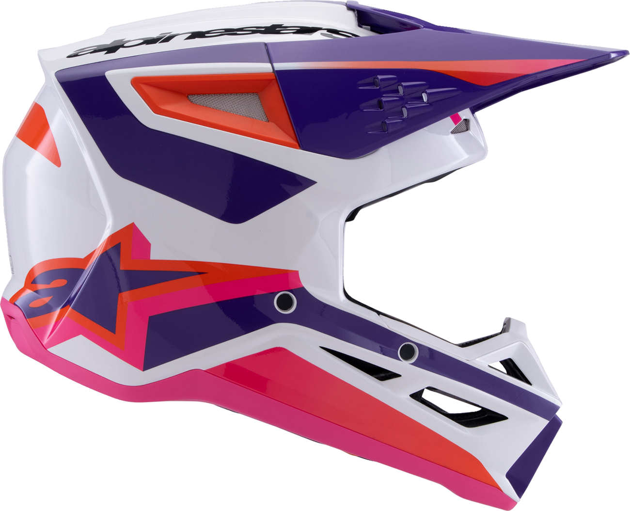 ALPINESTARS SM3 Helmet - Heat - Gloss White/Purple/Pink - Medium 8301026-2052-M
