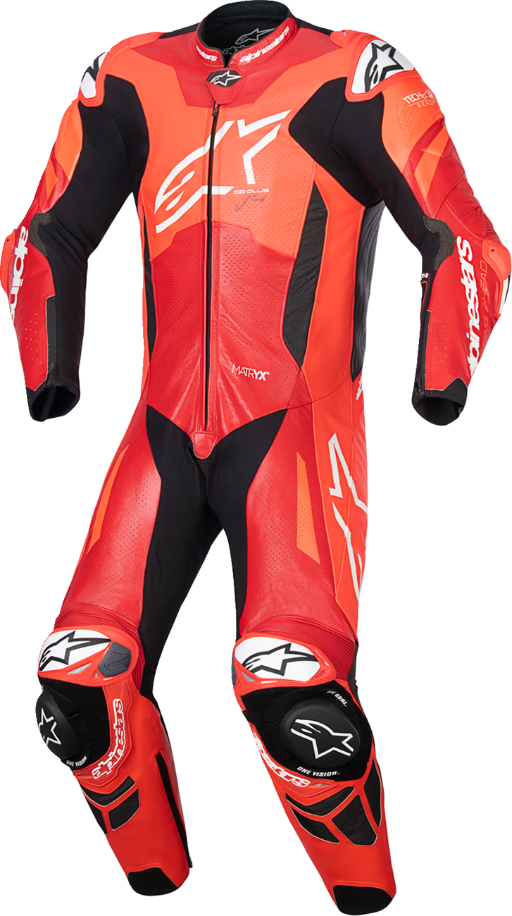 ALPINESTARS GP Plus v4 Sprint 1-Piece Leather Suit - Red Fluo/Mid Red/White - US 48 / EU 58 3150225-3087-58