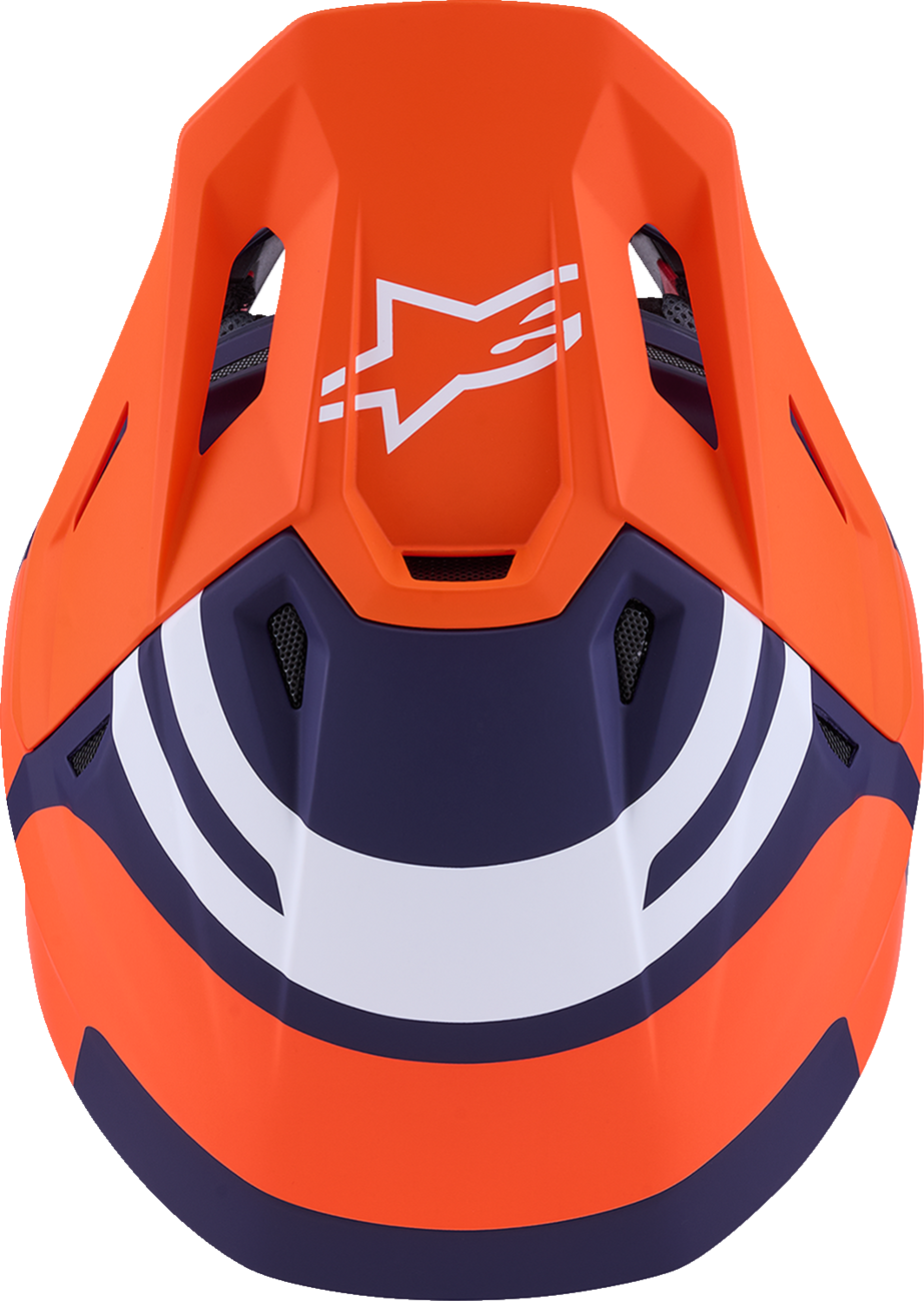 ALPINESTARS SM7 Helmet - Core - Matte Orange/Blue - Small 8301826-408-S