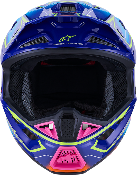 Alpinestars SM7 Helmet - Cast - Gloss/Blue/Pink/Yellow Fluo