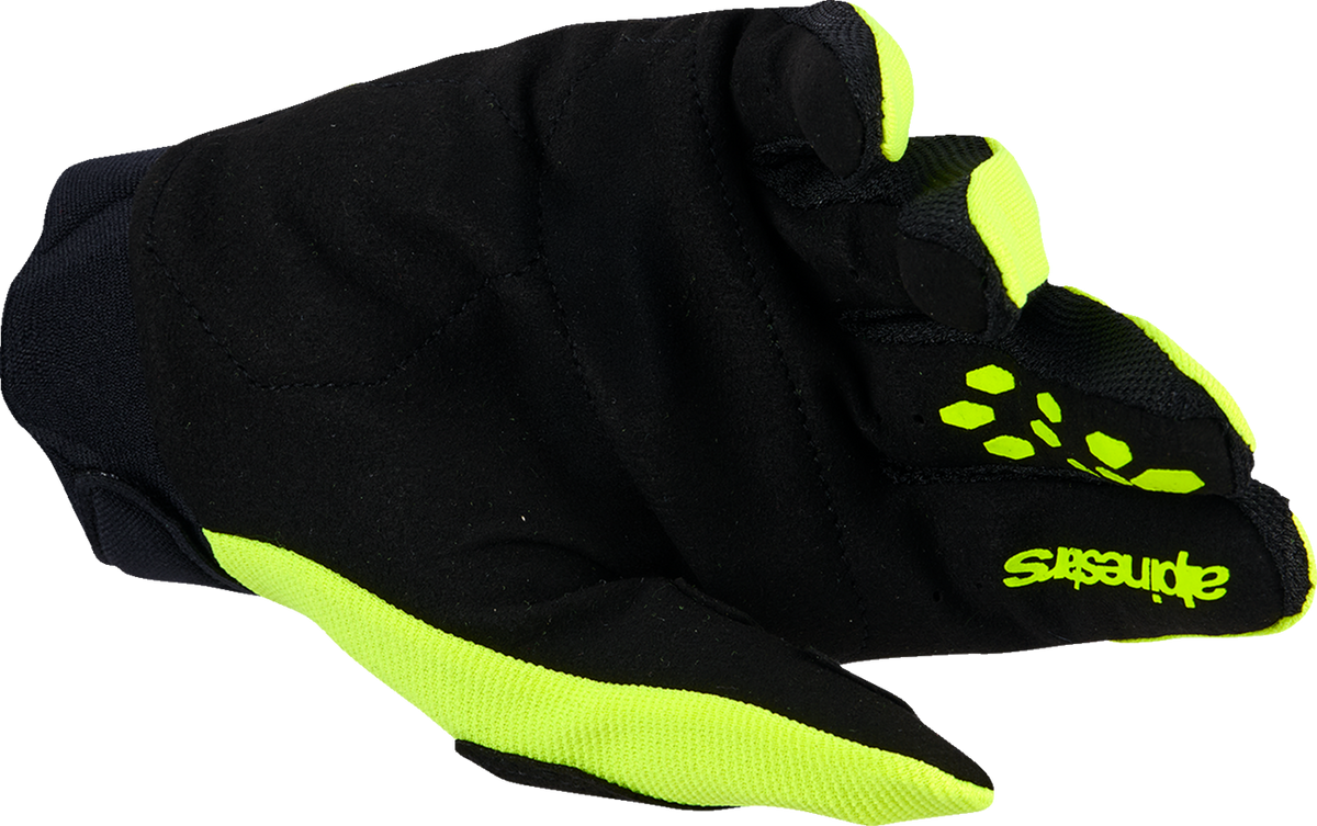 Alpinestars Youth Full Bore V2 Gloves - Fluo Yellow/Black