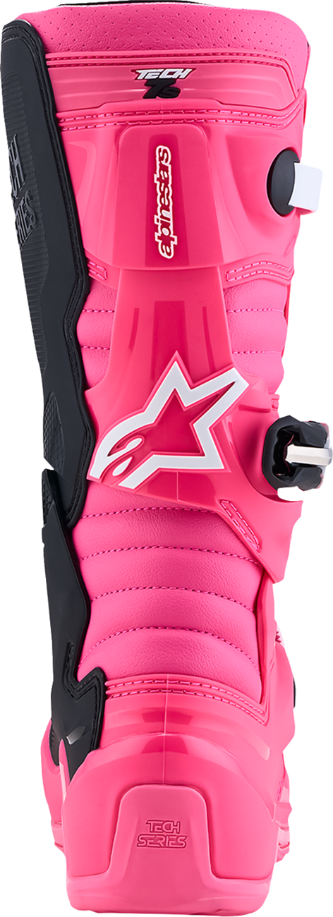 Alpinestars Youth Tech 7S Boots - Fluorescent Pink/Black/White
