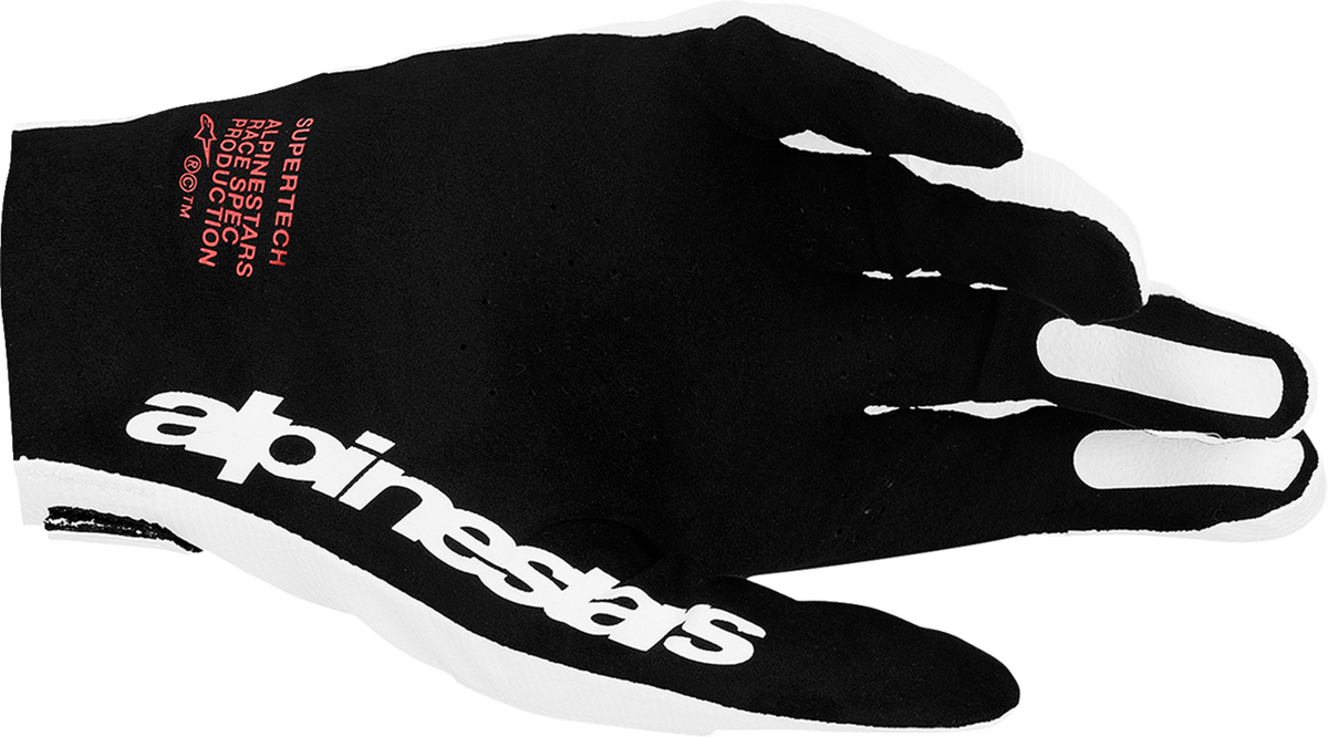 Alpinestars Supertech MX Gloves - White/Black/Fire Red