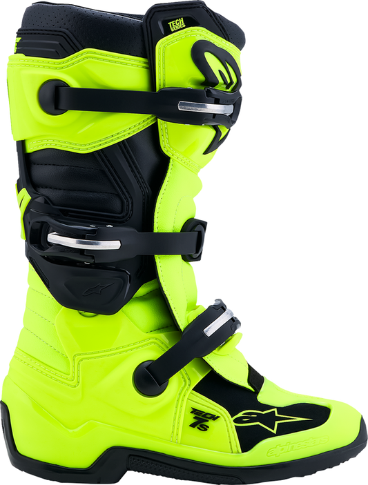 Alpinestars Youth Tech 7S Boots - Fluorescent Yellow/Black