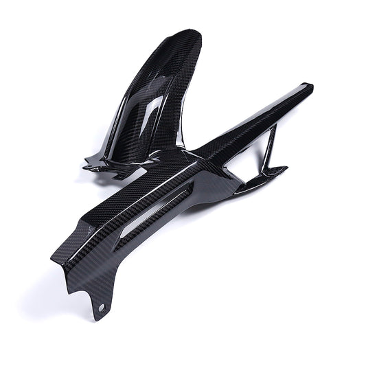Akoso Carbon Tech - BMW F900R/XR - Carbon Fiber Rear Hugger/Chain Guard- Twill/Gloss