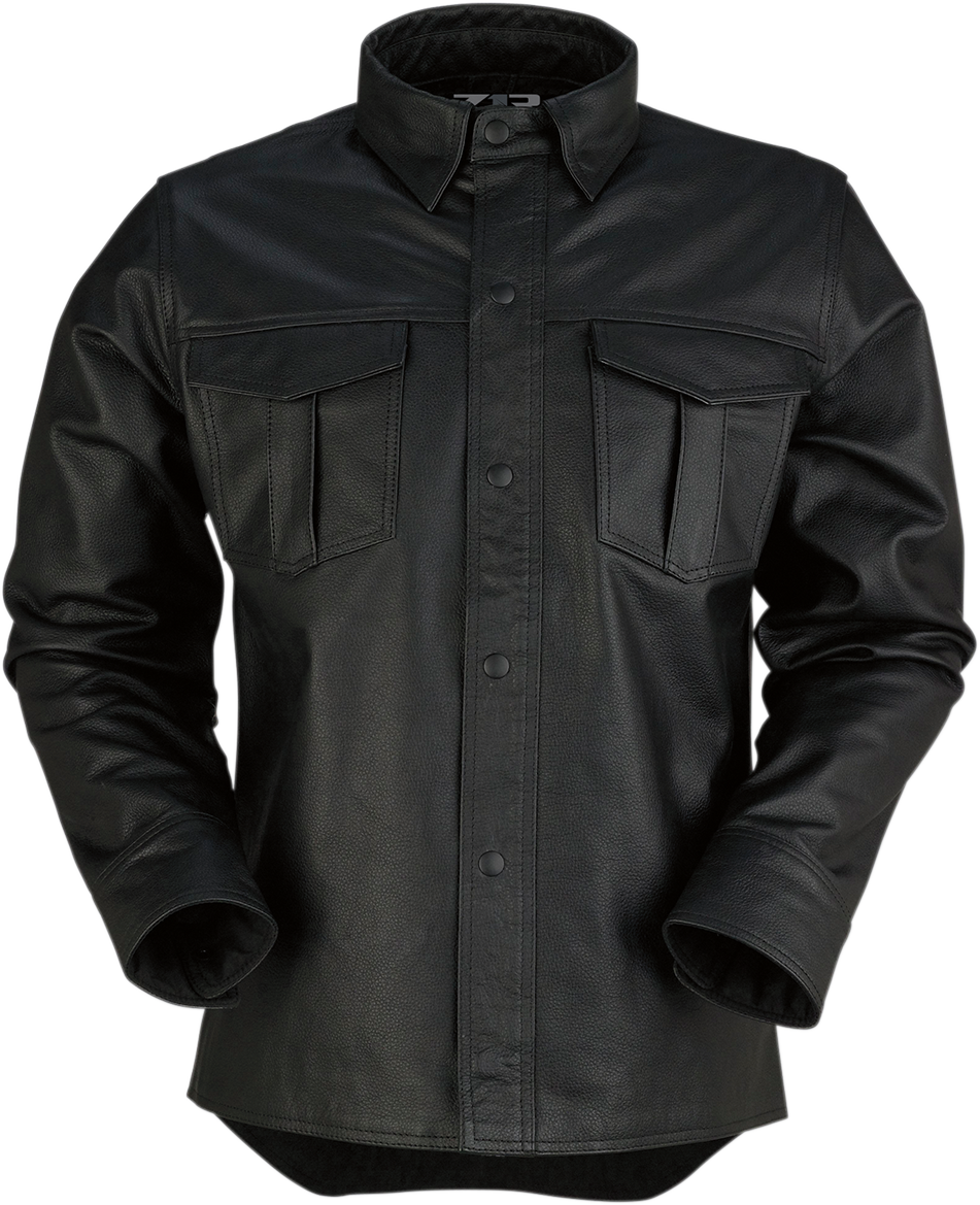 Z1R Motz Leather Shirt - Black