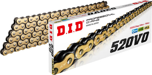 DID 520 VO Drive Chain - Gold & Black - 120 Link M520VOG120FB