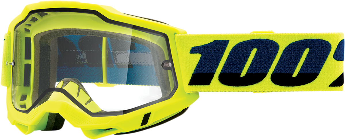 100% Accuri 2 Enduro Goggle - Dual Pane - Fluo Yellow - Clear Lens 50015-00003