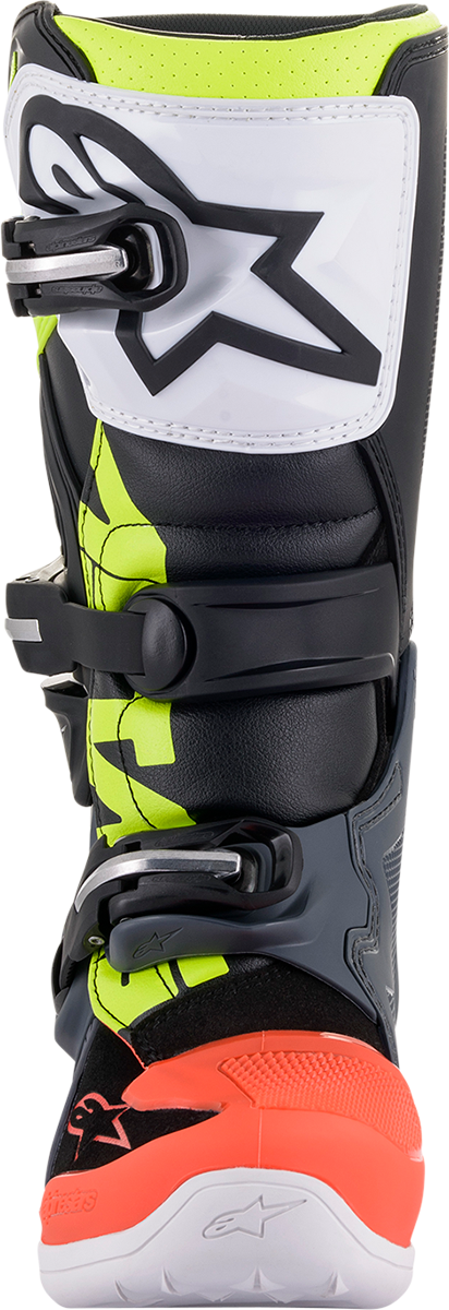 Alpinestars Youth Tech 7S Boots - Black/Gray/Red/White/Yellow