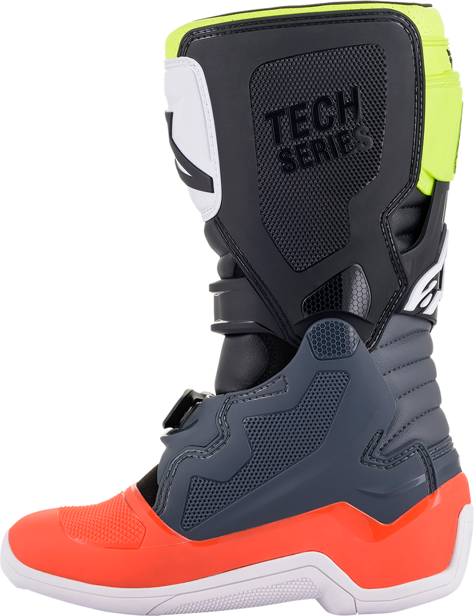 Alpinestars Youth Tech 7S Boots - Black/Gray/Red/White/Yellow