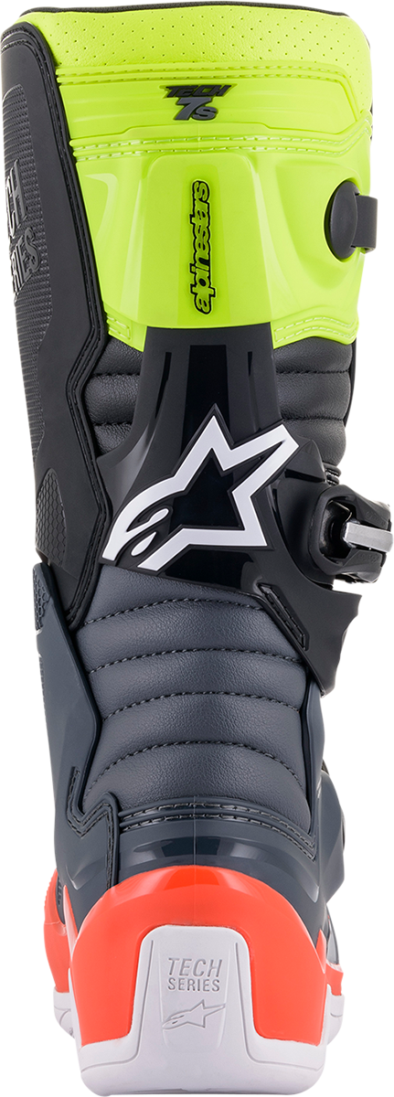 Alpinestars Youth Tech 7S Boots - Black/Gray/Red/White/Yellow