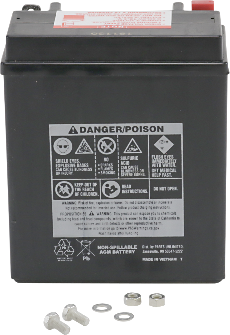 PARTS UNLIMITED AGM Battery - CTX12AABS CTX12AABS (FA)