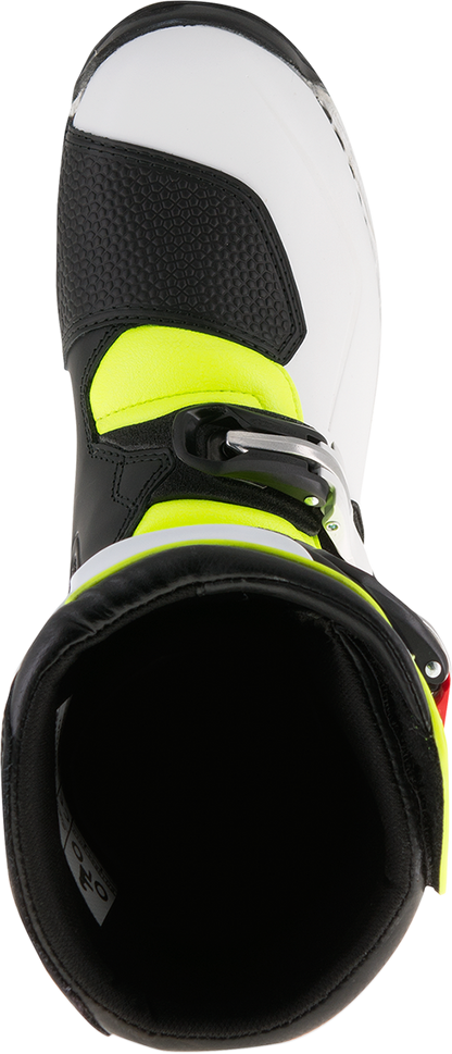 Alpinestars Tech-T Boots - White/Red/Yellow Fluorescent/Black