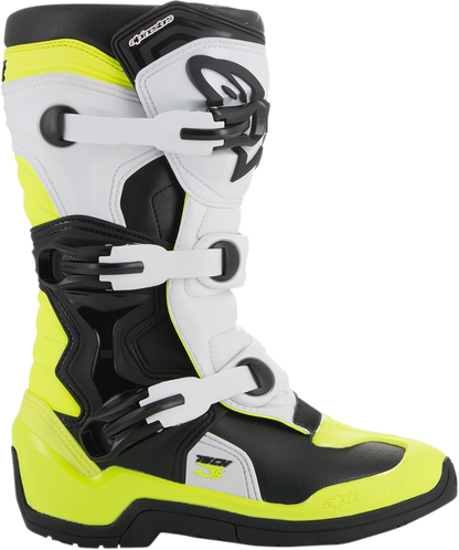 Alpinestars Tech 3S Boots - Black/White/Fluorescent Yellow