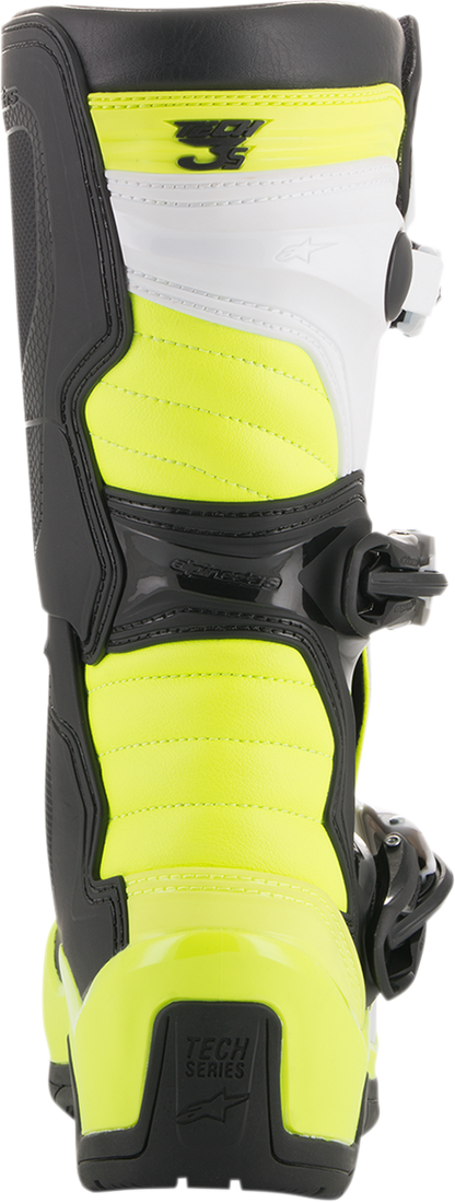 Alpinestars Tech 3S Boots - Black/White/Fluorescent Yellow