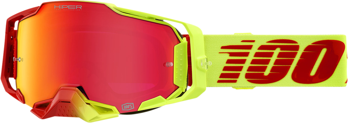 100% Armega Goggle - Solaris - HiPER Red Mirror Lens 50003-00003