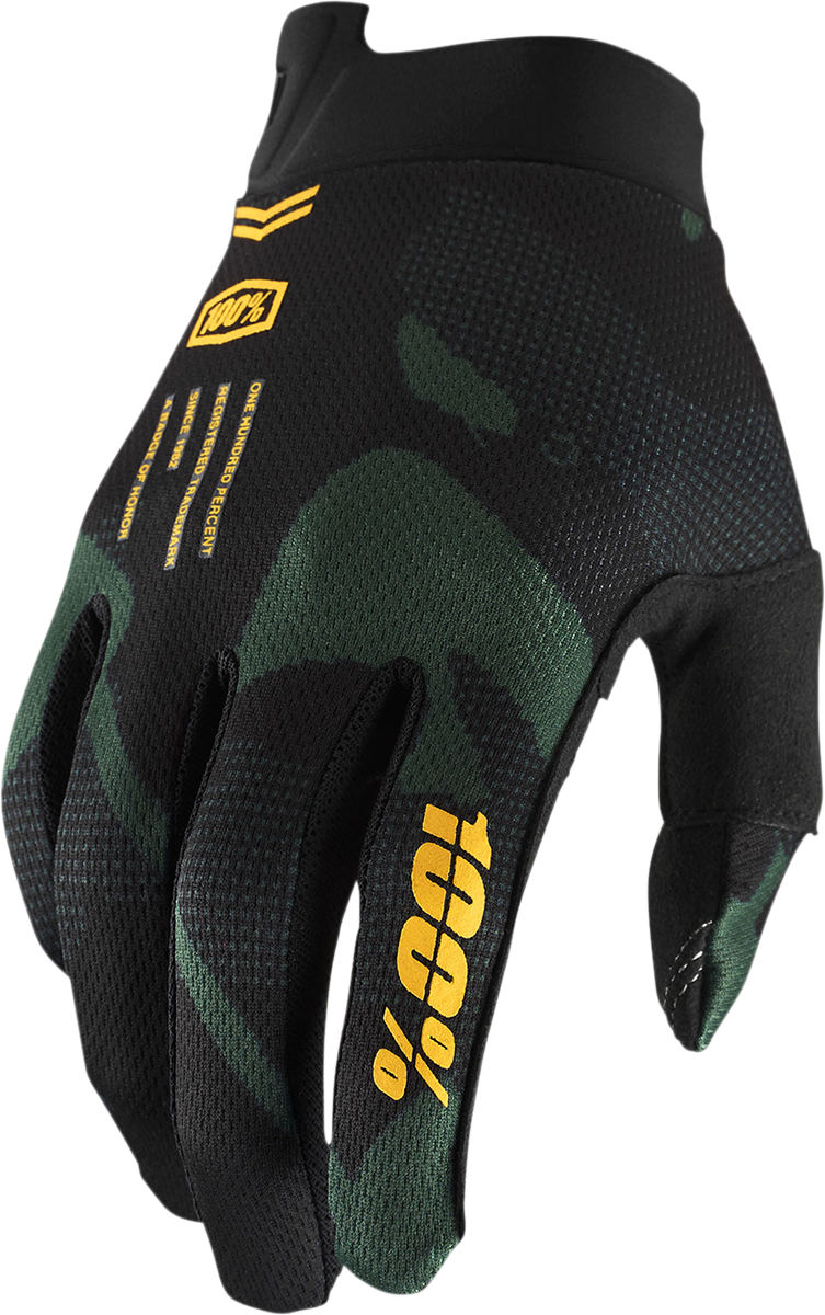 100% iTrack Gloves - Sentinel Black