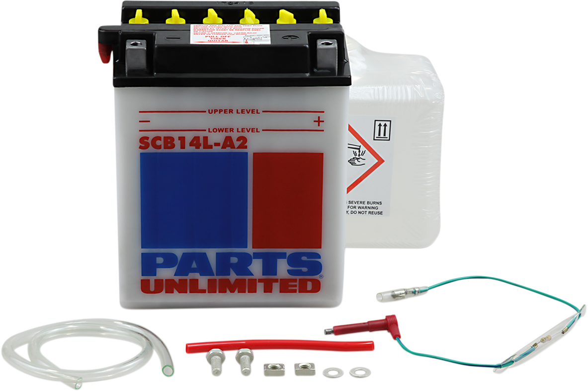 PARTS UNLIMITED Battery - YB14L-A2 with Sensor SCB14L-A2-FP