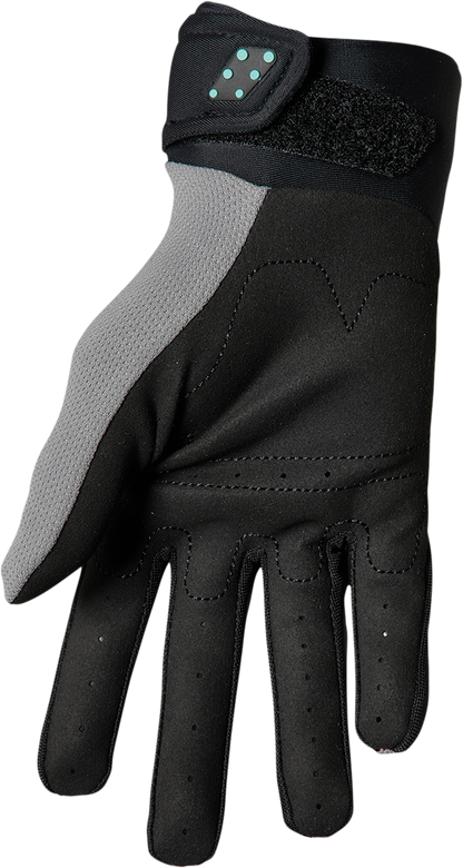 Thor Youth Spectrum Gloves - Gray/Black/Mint