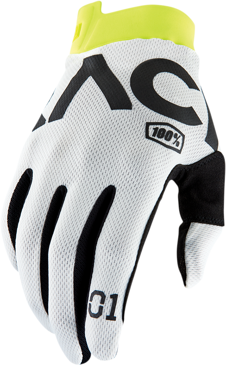 100% Racr iTrack Gloves - White