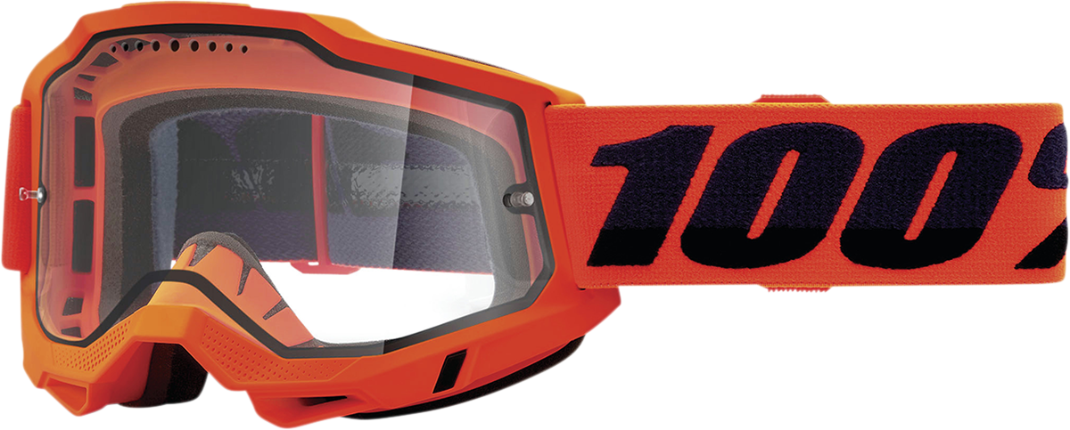 100% Accuri 2 Enduro MTB Goggle - Neon Orange - Clear Lens 50016-00004