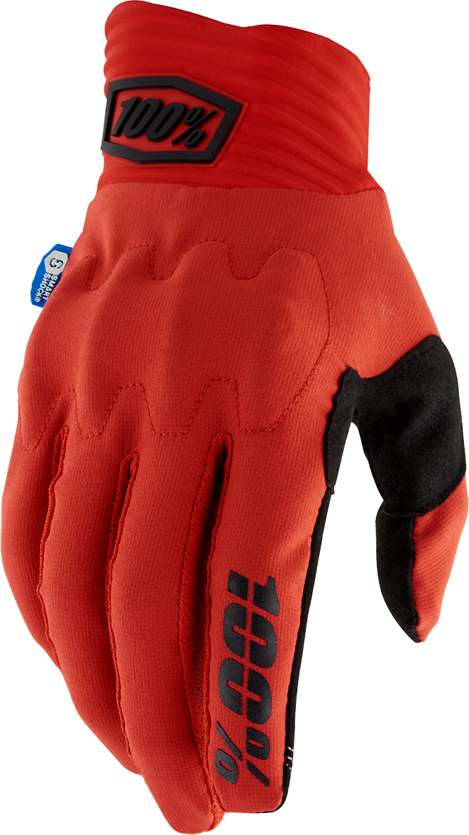 100% Cognito Smart Shock Gloves - Red