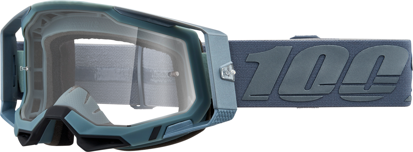 100% Racecraft 2 Goggle - Battleship - Clear Lens 50009-00017