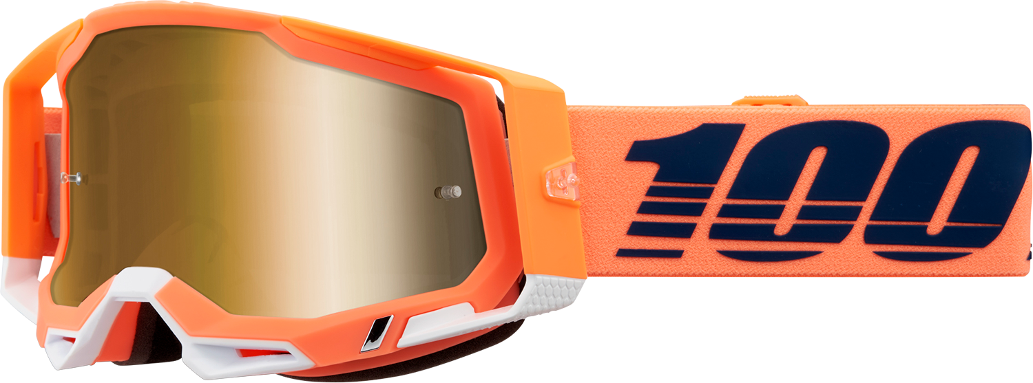 100% Racecraft 2 Goggle - Coral - True Gold Mirror Lens 50010-00018