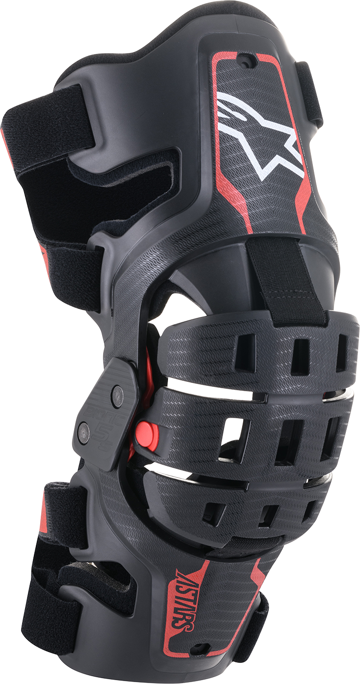 ALPINESTARS Youth Bionic 5S Knee Braces - Black/Red 6540520-13