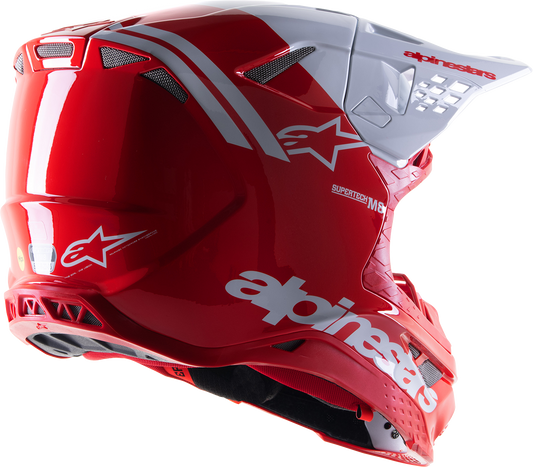 ALPINESTARS Supertech M8 Helmet - Radium 2 - MIPS? - Gloss Red/White - Large 8301523-3012-LG