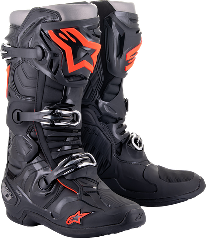 Alpinestars Tech 10 Boots - Black/Red Fluorescent