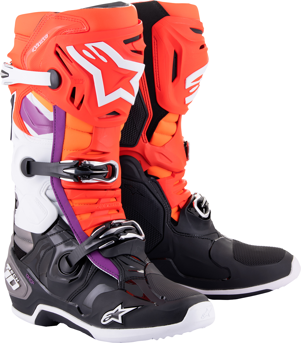 ALPINESTARS Tech 10 Boots - Black/Red/Orange/White - US 10 2010020-1332-10