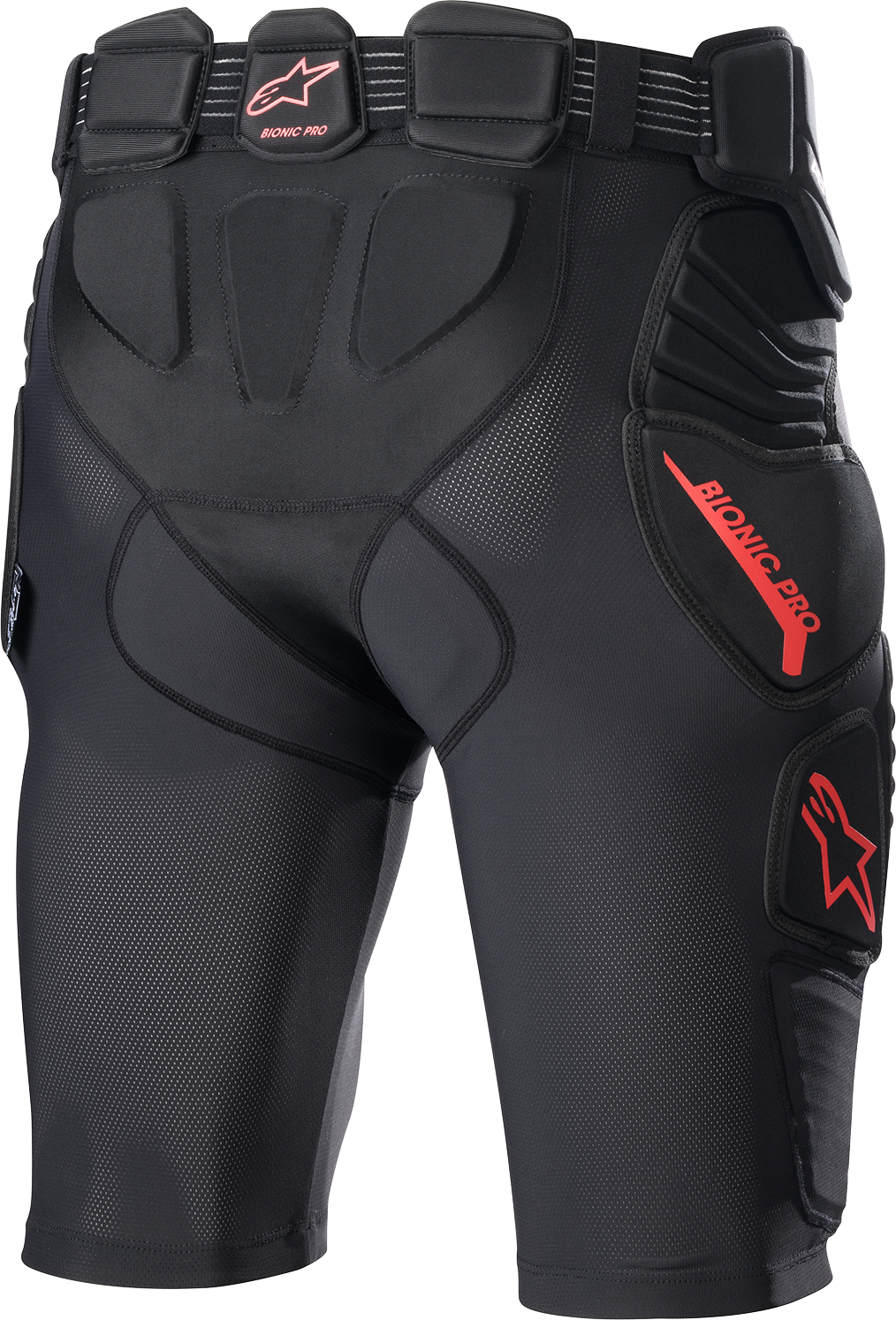 ALPINESTARS Bionic Pro Protection Shorts - Black/Red - Small 6507523-13-S
