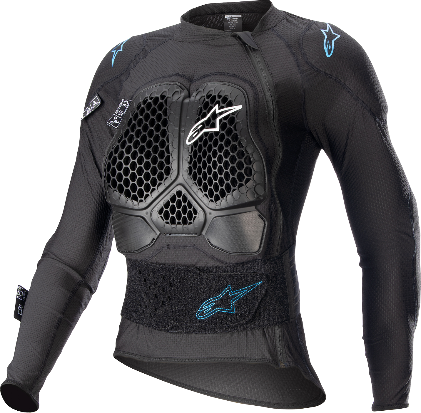 ALPINESTARS Stella Bionic Action v2 Protection Jacket - Black/Cyan - Large 6516823-1079-L