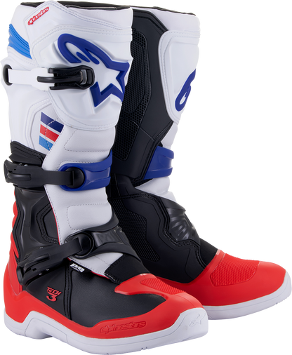Alpinestars Tech 3 Boots - White/Red/Black