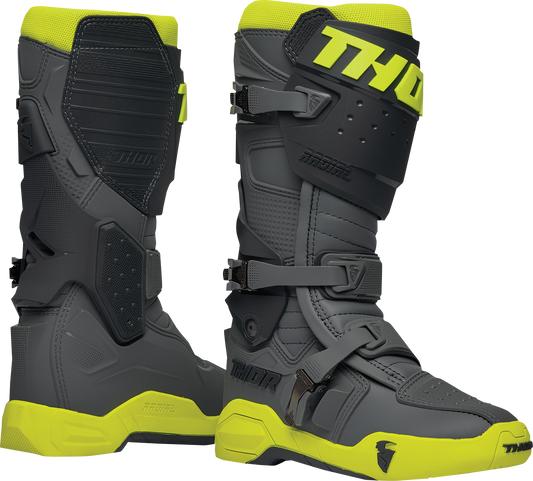 Thor Radial Boots - Gray/Fluorescent Yellow
