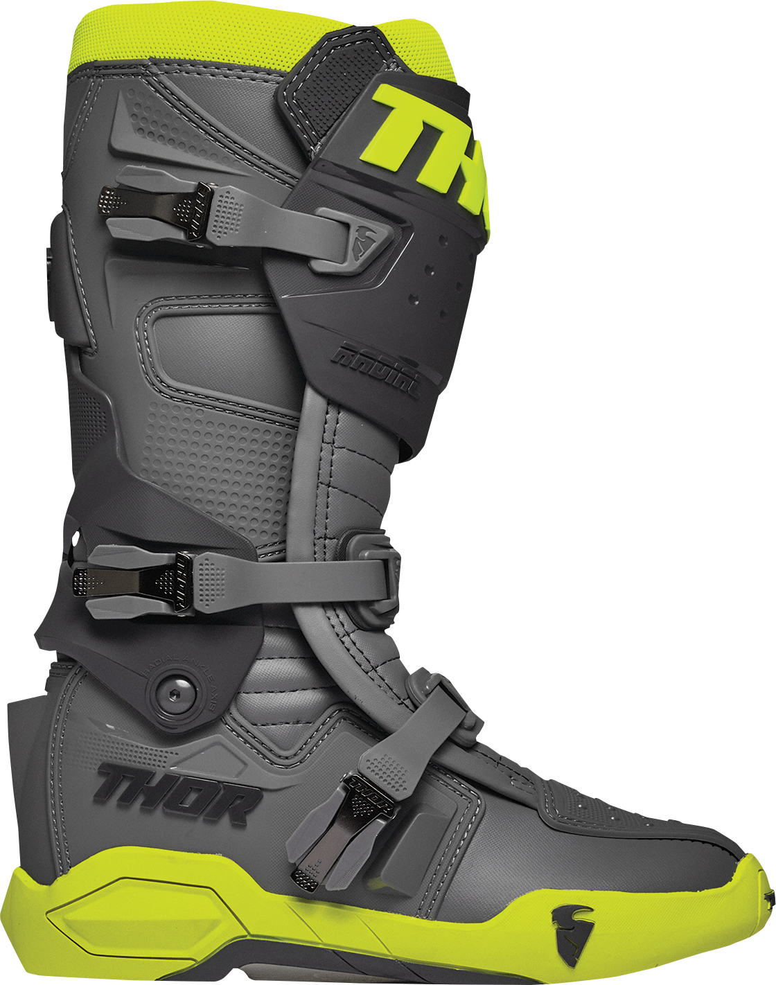 Thor Radial Boots - Gray/Fluorescent Yellow