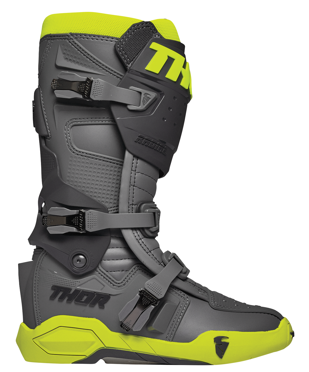 Thor Radial Boots - Gray/Fluorescent Yellow