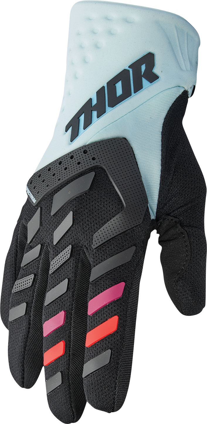 Thor Women's Spectrum Gloves - Black/Light Mint