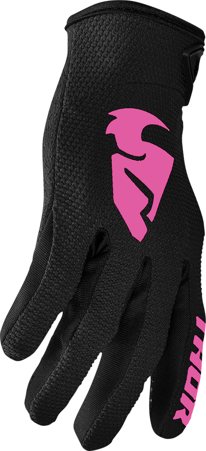 Thor Women's Sector Gloves - Black/Pink
