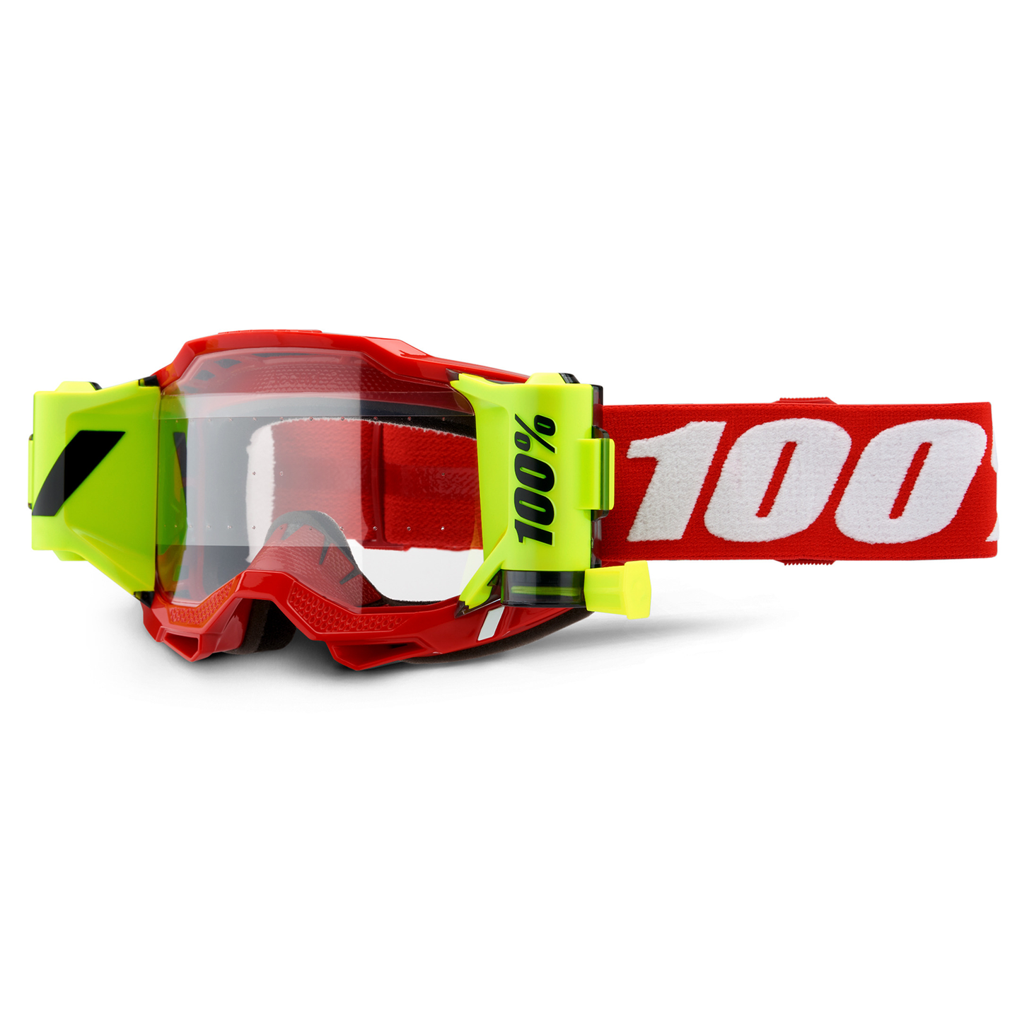 100% Accuri 2 Forecast Goggle - Roll-Off - Neon Red - Clear Lens 50017-00004