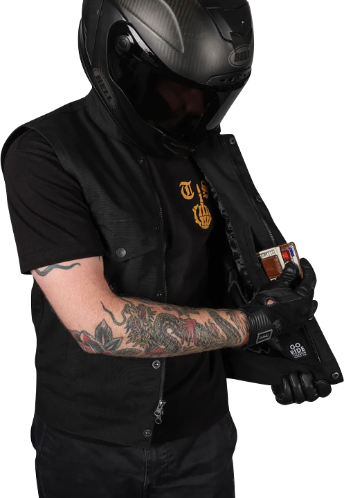 Thrashin Supply CO. Nightrider v2 Riding Vest - Black