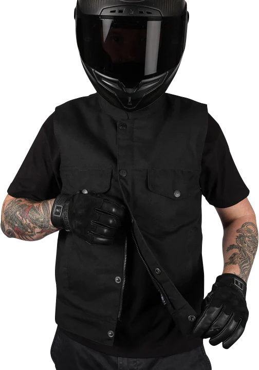 Thrashin Supply CO. Nightrider v2 Riding Vest - Black