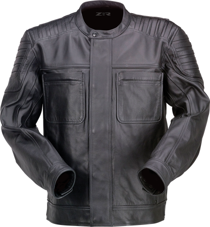 Z1R Widower Leather Jacket - Black