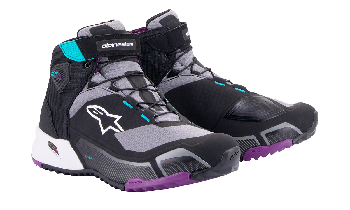 Alpinestars Stella CR-X Drystar® Shoes - Black/Gray/Teal/Purple
