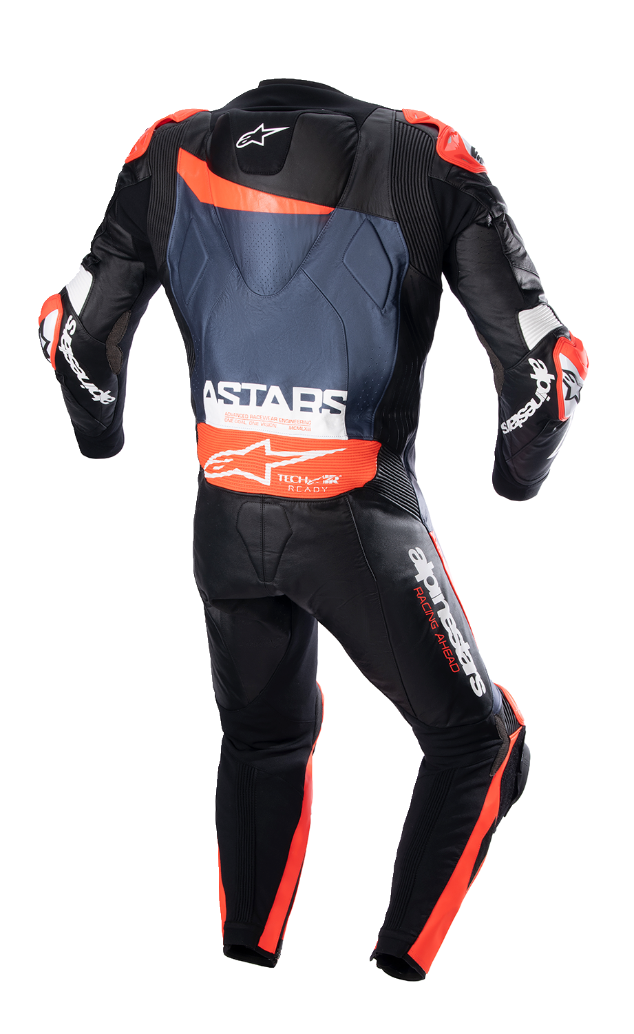 ALPINESTARS GP Plus v4 Leather Suit - Black/Red Fluo/Dark Blue - US 38 / EU 48 3150523135748