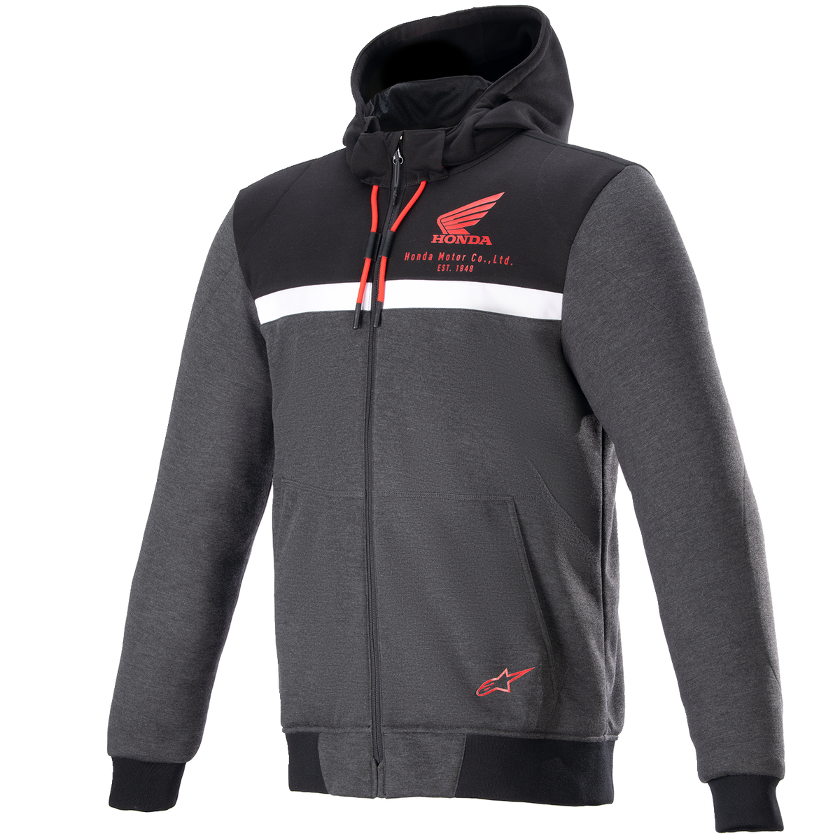 Alpinestars Honda Chrome Street Hoodie - Black/Gray/Red