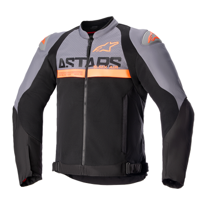 Alpinestars SMX Air Jacket - Dark Gray/Black/Orange Fluo